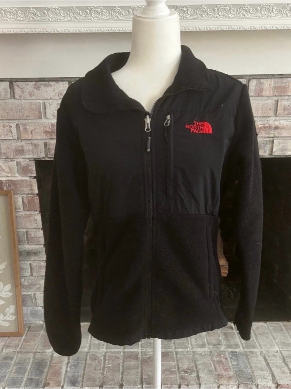The North Face Black Teddy Jacket with Red Logo
